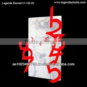 2014 Wall Clock, Unique Clock, Handmade Decorative Wall Clock With Stone Veneer and Acrylic Numbers thumbnail-1