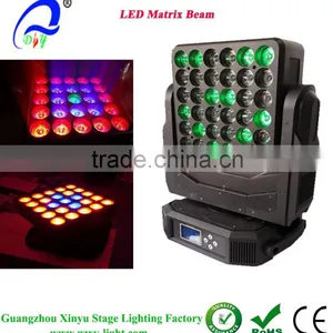 25pcs Led Moving Head Light RGBW Matrix Beam Stage Wash Light Display Shapes Automatic Professional 16/37/112 Channel Party DJ thumbnail-1