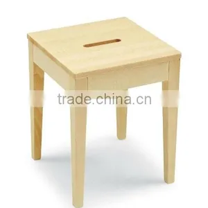 This Low Stool is Made Entirely of Solid Wood and is Easy to Move. thumbnail-1