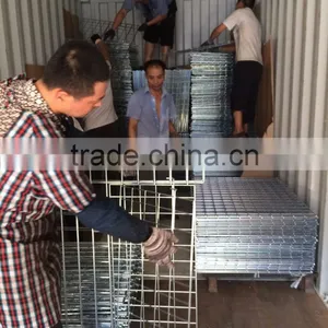 Galvanized Steel Wire Storage Cage / Warehouse Cage thumbnail-3