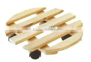 Flower Moving Cart, Wood Dolly thumbnail-1