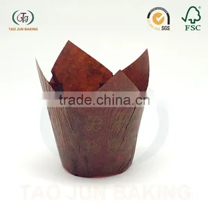 Grease Proof Paper Cake Baking Cups Cupcake Liners Flower Shape Pretty Muffin Cups thumbnail-1