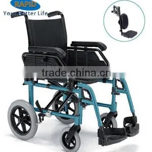 Aluminum Folding Lightweight Adjustable Height Wheelchair thumbnail-1