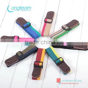 Leather Guitar&ukulele Strap With Cotton Tape,high Quality Belt for Wholesale,Rainbow Series thumbnail-1