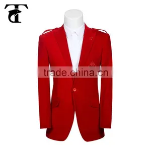 High Quality Special Design Men Red Blazer Men's Business Suit thumbnail-1
