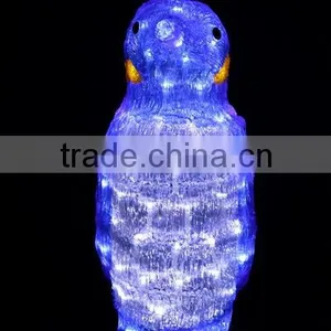 Wholesale 3D LED Christmas Acrylic Penguin Motif Decoration Light thumbnail-1