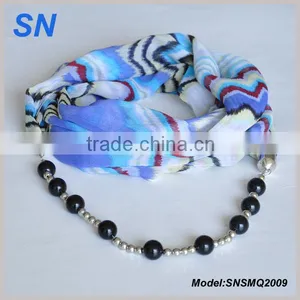 Beads Chain Pendant Scarf Color Texture Design Scarf thumbnail-1