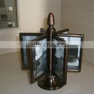 High End Quality Metal ORB Vintage 6PCS Rotating Photo Frames Fancy Family Picture Frame thumbnail-1