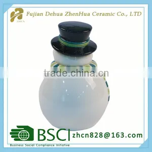 Ceramic Christmas Snowman Small Sugar Pot thumbnail-3