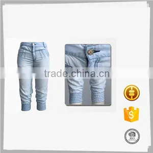 Latest Design Cheapname Branded Women Jeans Capris Pants thumbnail-2
