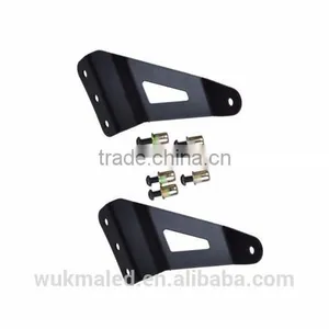 2pcs 50" Curved LED Light Bar Mount Brackets Windshield Fits 2007-2013 Chevy/GMC thumbnail-4