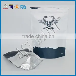 Customized Aluminum Foil Zip Stand Bag Black Color With Window for Food Pouches Printed thumbnail-5