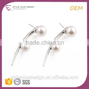 E77997K01 Pearl Stainless Steel Single Stone No Hole Earring Designs From Pearl Updated Collection thumbnail-1