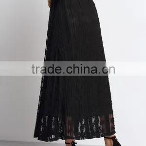 Clothing Manufacturer 2016 Spring Summer Lace Layer Latest Long Skirt Design for Women thumbnail-2