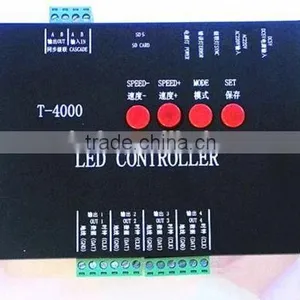 T-4000S Led Pixel Controller sd Card,T-4000 Full Color Led Controller 4ports*1024pixels Max 4096pixels 2A Adapter Free thumbnail-2