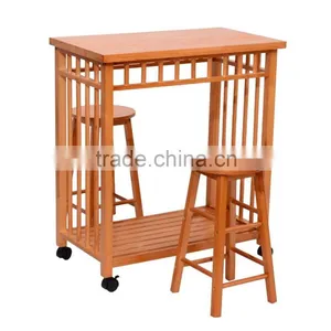 Pine Wood Kitchen Island With Drawer & Tray thumbnail-2