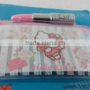 Promotion Gift Set Custom Printing PVC Card Purse With Mini Ballpoint Pen for Children thumbnail-3