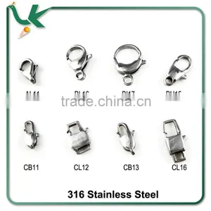 Wholesale 316 Stainless Steel Lobster Clasps thumbnail-1