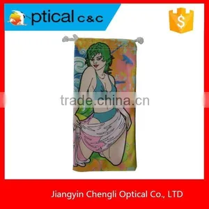 Customized Logo Printing Microfiber Pouch With Drawstring thumbnail-1