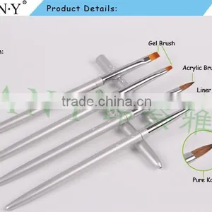 ANY Nail Art Crystal UV Gel Builder Using Metal Handle Flat Nail Brush UV Gel Beauty thumbnail-6
