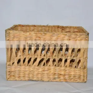Water Hyacinth Storage Basket With Iron Frame thumbnail-1
