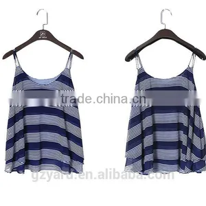 Fashion Lady Sexy Stripe Tank Top Loose Vest thumbnail-6