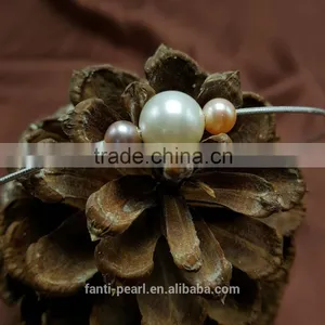 Fashion Silver Nature Freshwater Pearl Chain Necklace Designs thumbnail-1