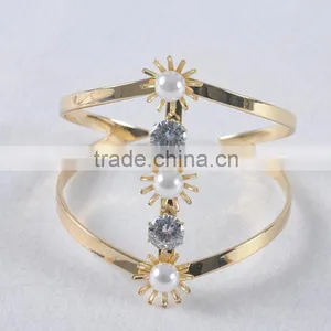 Belly Dance Costume Accessories Oriental Armwear Pearl Bracelet Adjustable Cuff Quality Choice thumbnail-2