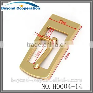 14mm Small Slim H Shape Buckle for Handbag Narrow Tri-glide Buckle Thin Window Buckle thumbnail-1