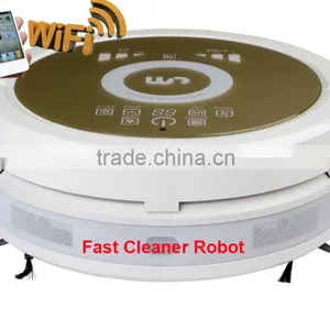 Smartphone WIFI APP Control Robot Vacuum Cleaner Wet QQ6KDM Updated With Air Purifier,3350MAH Lithium Battery thumbnail-4