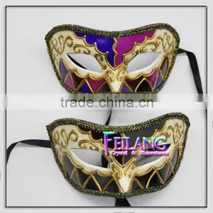 Jolly Fiori Venetian Masquerade Jester Italy Mask thumbnail-6