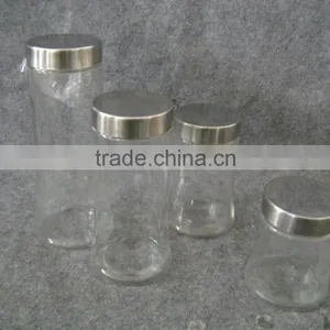 Airtight Glass Jar With Metal Lid thumbnail-3