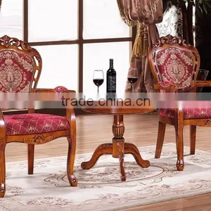 Wooden Round Small Tea Table (NG2661) thumbnail-1