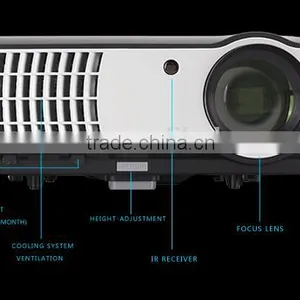 2800 Lumens 1080p Support Lcd Projector, Led Projector for pc Mobile Phone Dvd Speaker thumbnail-1