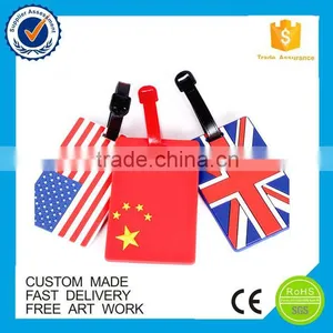 Custom Made Souvenir Pvc Flag Luggage Tag thumbnail-1