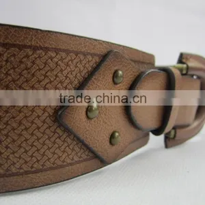 Stamp Design Elastic PU With Pin Buckle Waist Belt for Dress thumbnail-4