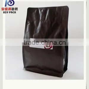 Ziplock Flat Bottom Bag With Side Gusset for Coffee Bag thumbnail-1