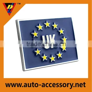 Custom Car Badges Union Flags Chrome Sticker Logo Plate thumbnail-1