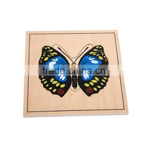 Wooden Educational Toys for 3d Montessori Butterfly Puzzle thumbnail-1