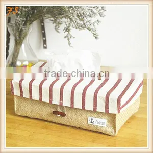 ZAKKA Jute Linen Napkin Tissue Foldable Box thumbnail-1