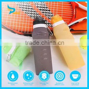Protable Outdoor Camping Bulk Items Durable Mountain Bicycles Collapsible Bottle Leakproof Silicone Folding Water Sports Bottle thumbnail-1