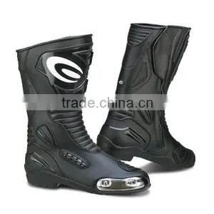 MIT, Lightweight Microfiber Motorcyle Black Racing Boots thumbnail-1