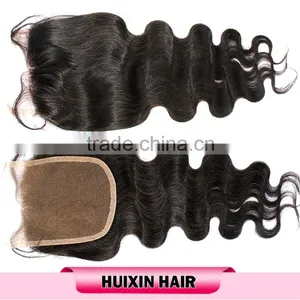 2016 Hot Selling Three Part Cheap Lace Closure Virgin Malaysian Silk Base Closure 4x4 Lace Closure thumbnail-4