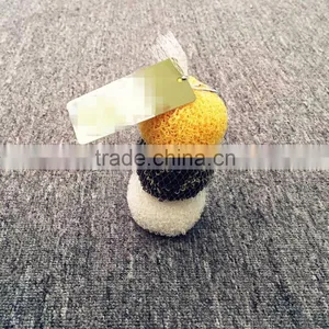 Non-scratch Plastic Kitchen Dish Scourer Scouring Pad thumbnail-1