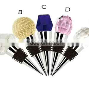 Heavy Duty Zinc Alloy Material Crystal Wine Stopper Wine Bottle Stopper thumbnail-4