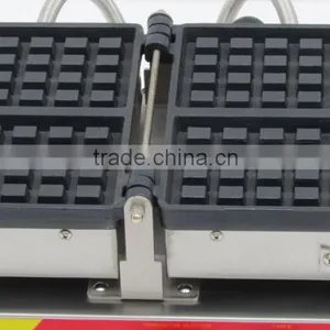 120V 220v, 1400 Watts Plug 180 Opening Easy Clean System Belgian Waffle Iron (2) 4" x 7" Belgian Waffles, U-shaped Handles thumbnail-2