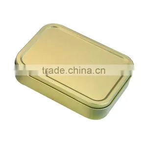 Gold Spray Printing Rectangular Tin Box thumbnail-1