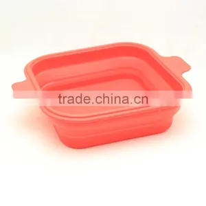 Square Shape Silicone Bowl With Lid thumbnail-2