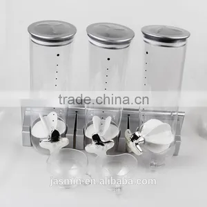 2016 New Wholesale Hot Sell Clear Plastic Cereal Dispenser With 3 Bucket for Dispenser thumbnail-1