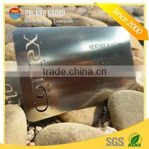 Stainless Steel High Quality Color Printable Laser Cut Metal Business Card thumbnail-1